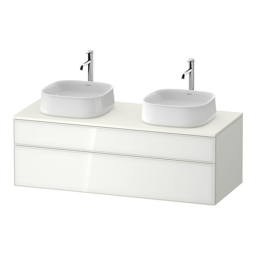 Duravit Zencha – Έπιπλο Νιπτήρα – 1300 mm, για κονσόλα, 2 συρτάρια – White, Glass (ZE4823B64840000)