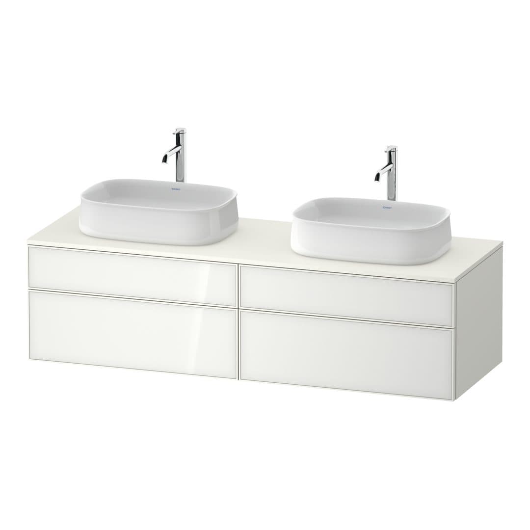 Duravit Zencha – Έπιπλο Νιπτήρα – 1600 mm, για κονσόλα, 4 συρτάρια – White, Glass (ZE4825B64840000)