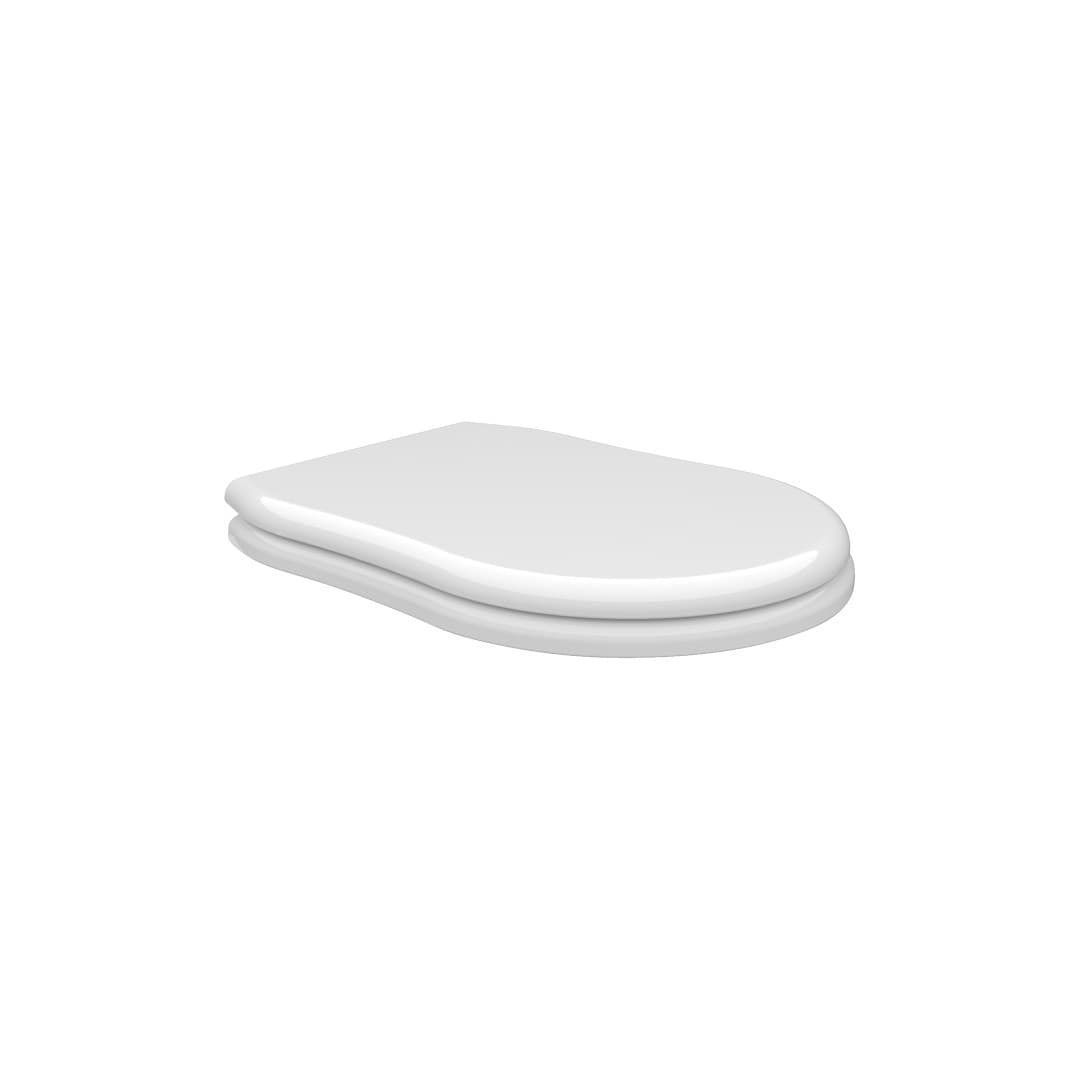 Flaminia EFI – Κάθισμα Λεκάνης – Soft-closing seat & cover – Wood/polyester soft-close seat & cover with chrome hinges – White Glossy (23/CR)