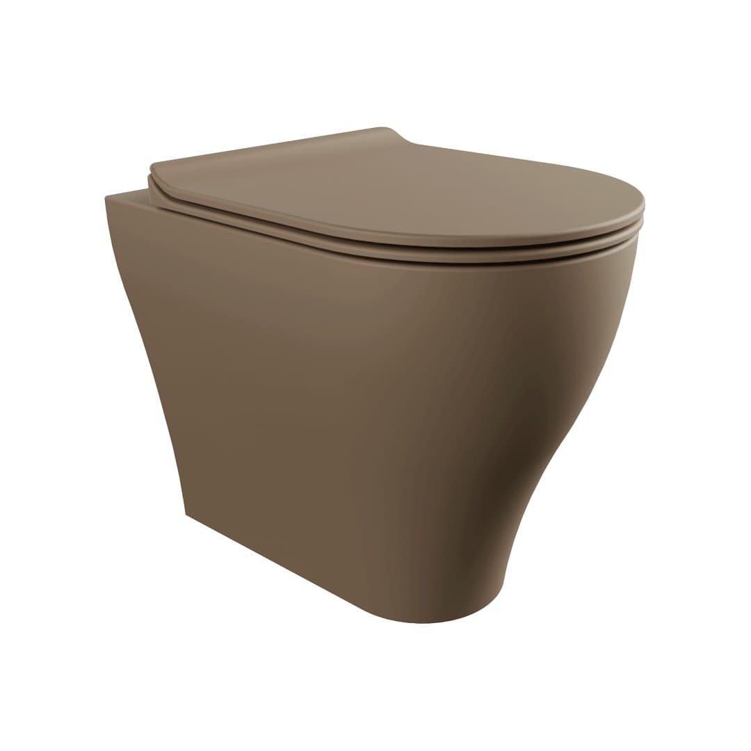 Flaminia APP goclean – Λεκάνη Δαπέδου – Back to wall wc with bidet jet – Fango Matt (AP117GEFAN)