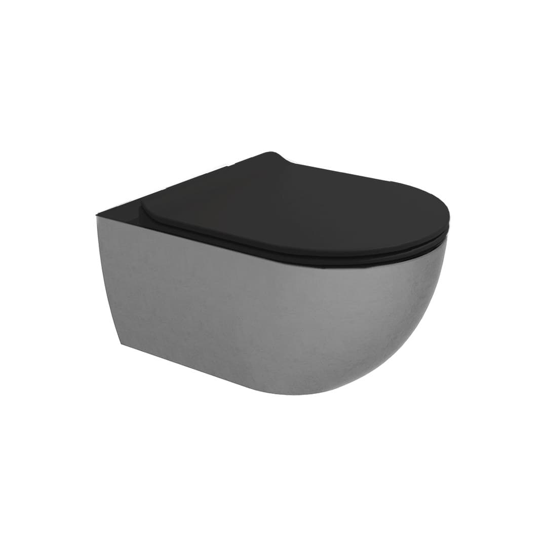 Flaminia APP goclean – Λεκάνη Κρεμαστή – Silver Black Matt (AP118GSCP)