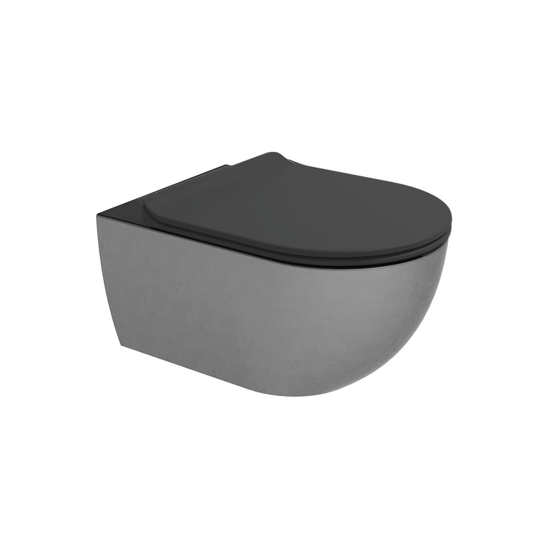Flaminia APP gosilent – Λεκάνη Κρεμαστή – Silver Black Matt (AP118SSCP)