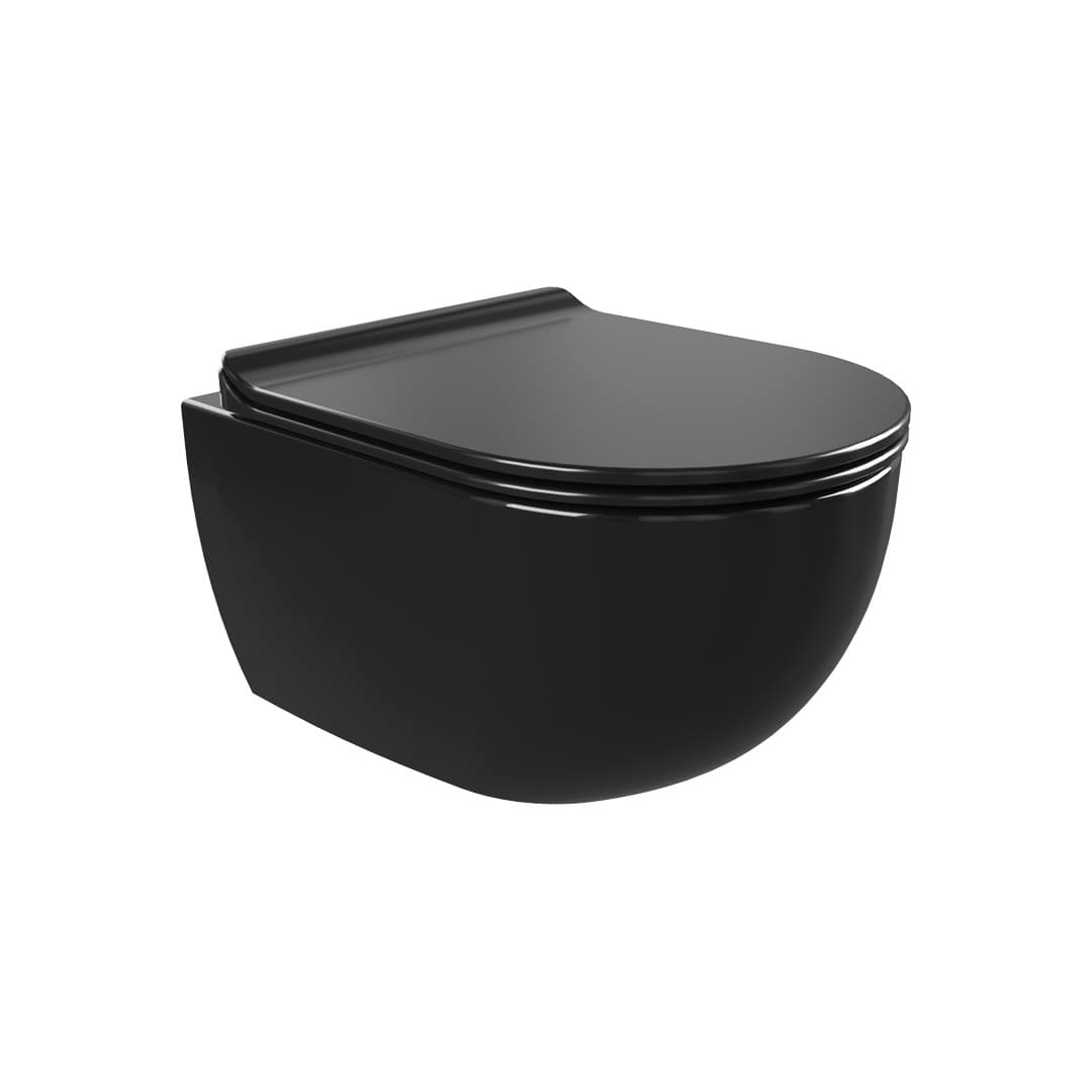 Flaminia MINI APP goclean – Λεκάνη Κρεμαστή – Black Glossy (AP119GNER)