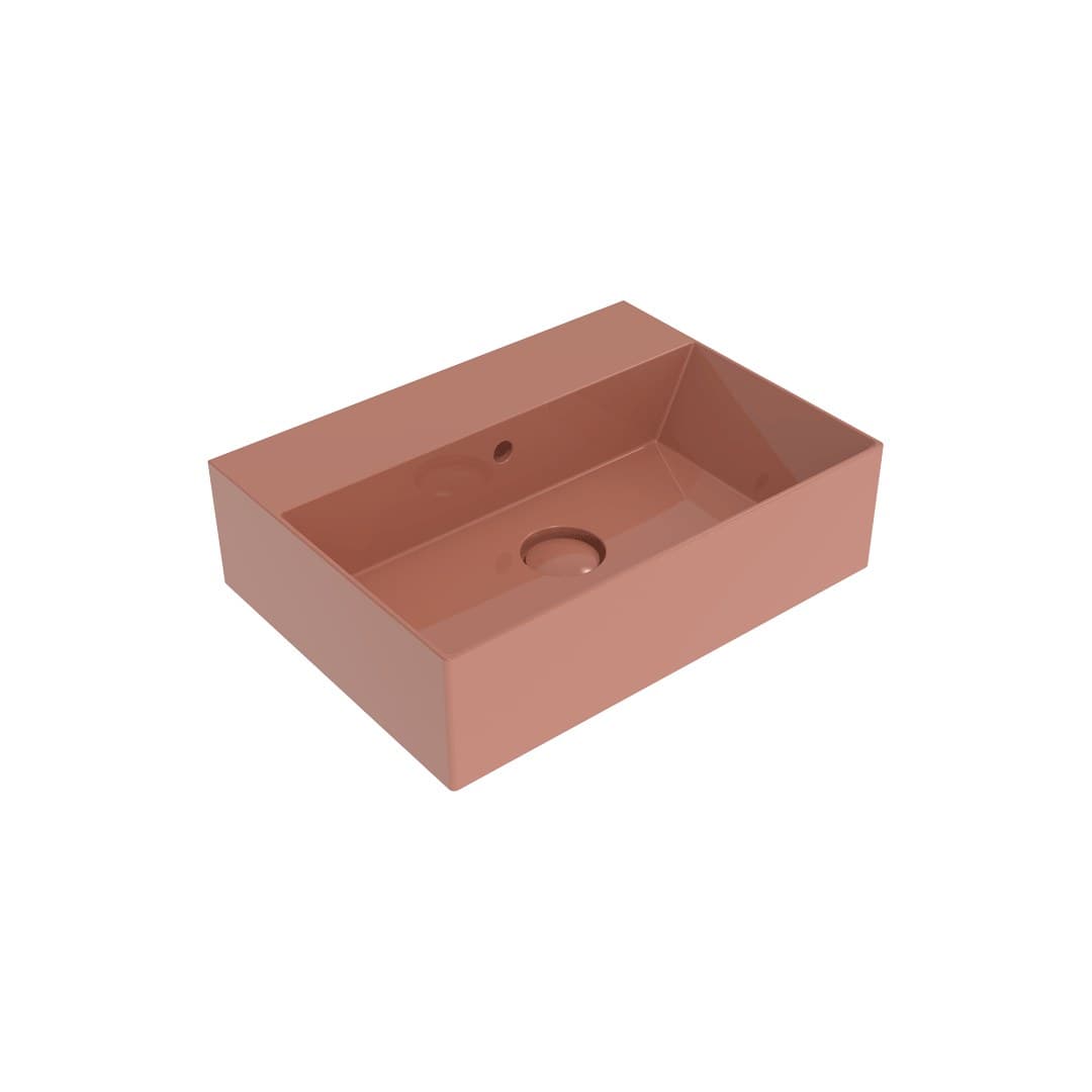 Flaminia APPLIGHT 50 – Νιπτήρας Επικαθήμενος – Countertop – wall hung basin – cm 50×37 – Terracotta Glossy (AP5037TC)