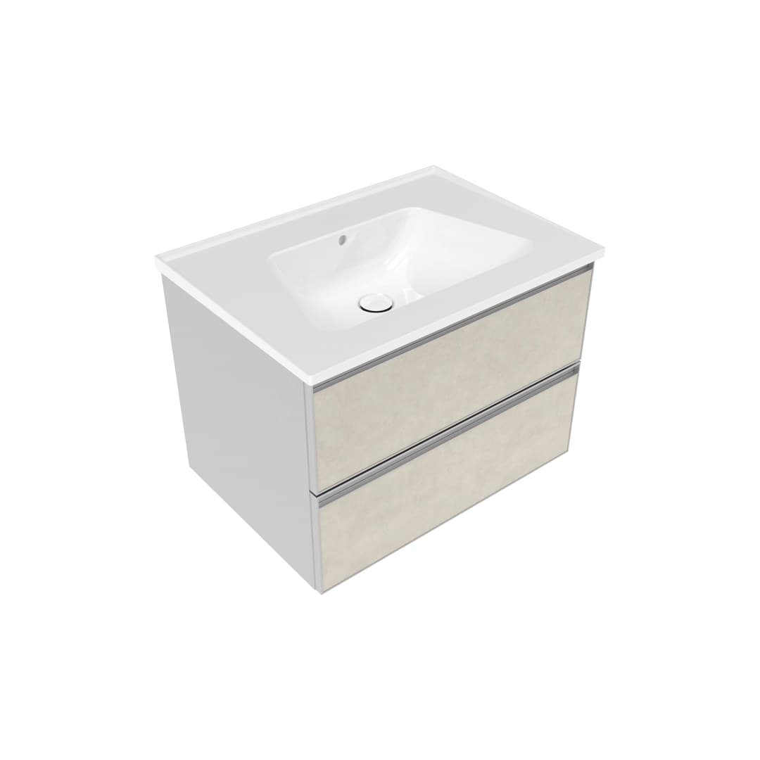 Flaminia BLOOM 70 + CUBIKA – Έπιπλο Νιπτήρα – Wall hung vanity unit cm 70×50 h 50 – 2 drawers – Fokos Sale Gres (BCK809GSK)