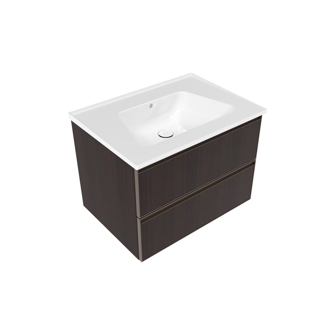 Flaminia BLOOM 70 + CUBIKA – Έπιπλο Νιπτήρα – Wall hung vanity unit cm 70×50 h 50 – 2 drawers – Eucalipto (BCK809LEK)
