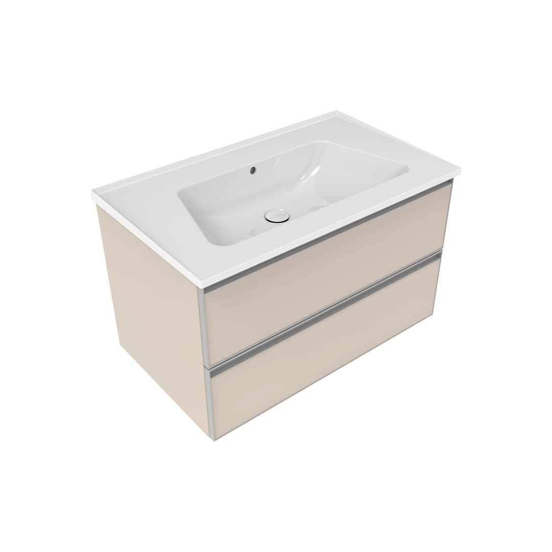 Flaminia BLOOM 85 + CUBIKA – Έπιπλο Νιπτήρα – Wall hung vanity unit cm 85×50 h 50 – 2 drawers – Juta Matt (BCK815LJK)