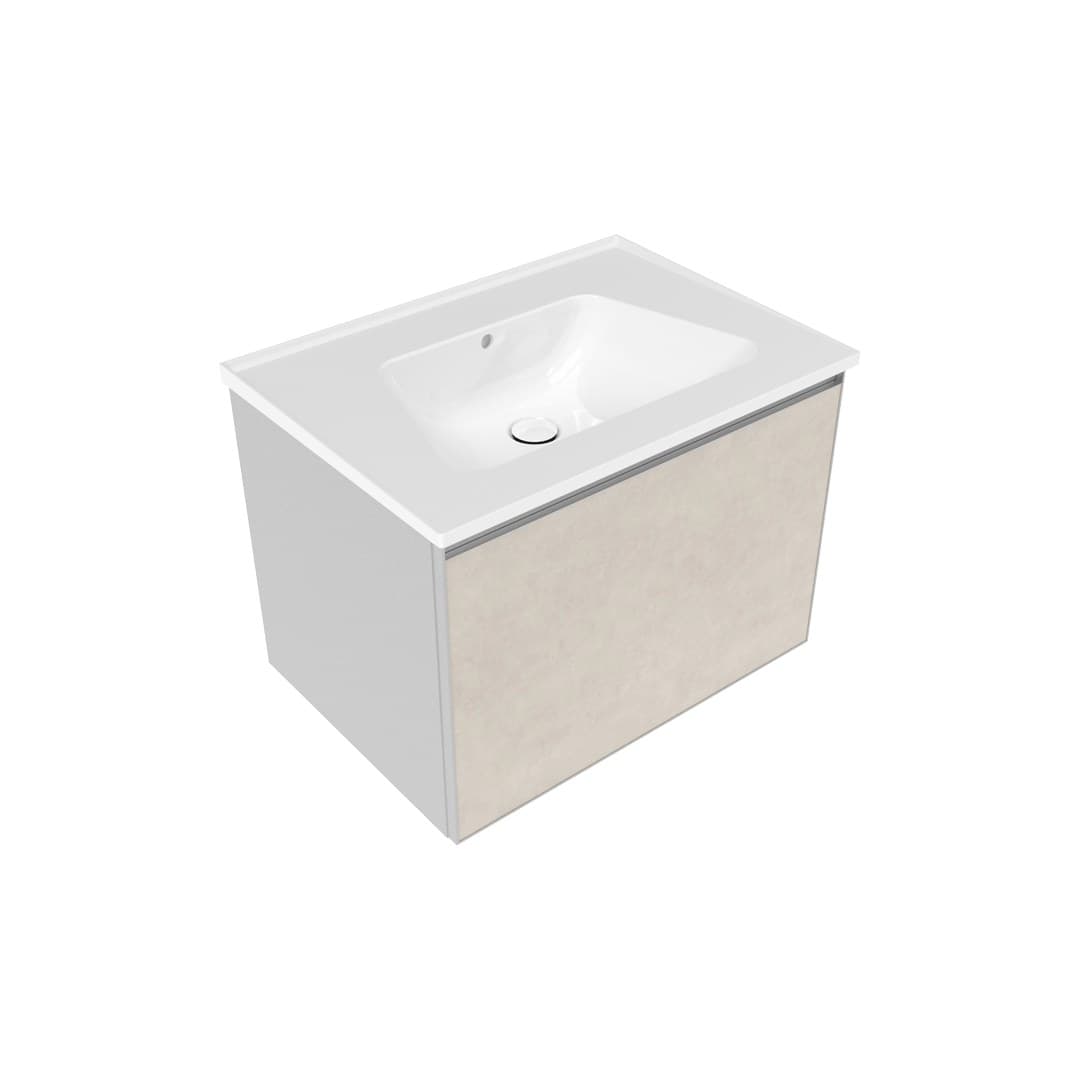 Flaminia BLOOM 70 + CUBIKA – Έπιπλο Νιπτήρα – Wall hung vanity unit cm 70×50 h 50 – 1 drawer – Fokos Sale Gres (BCK876GSK)