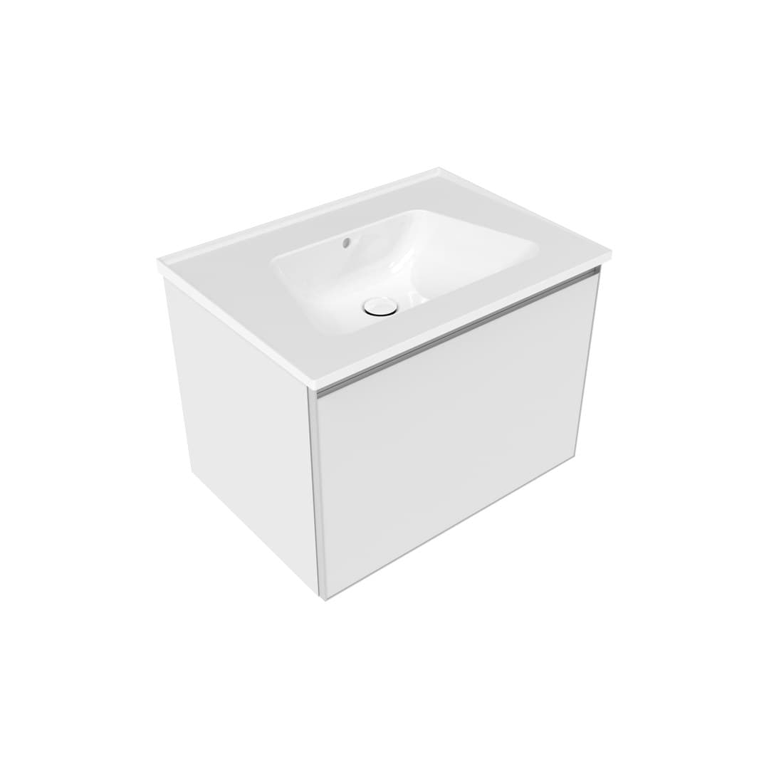 Flaminia BLOOM 70 + CUBIKA – Έπιπλο Νιπτήρα – Wall hung vanity unit cm 70×50 h 50 – 1 drawer – Matt White (BCK876LBK)