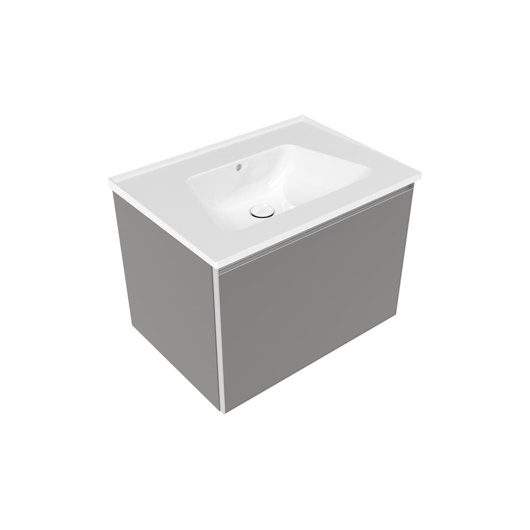 Flaminia BLOOM 70 + CUBIKA – Έπιπλο Νιπτήρα – Wall hung vanity unit cm 70×50 h 50 – 1 drawer – Grey Matt (BCK876LGK)