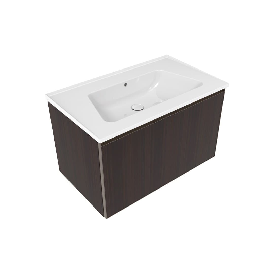 Flaminia BLOOM 85 + CUBIKA – Έπιπλο Νιπτήρα – Wall hung vanity unit cm 85×50 h 50 – 1 drawer – Eucalipto (BCK879LEK)