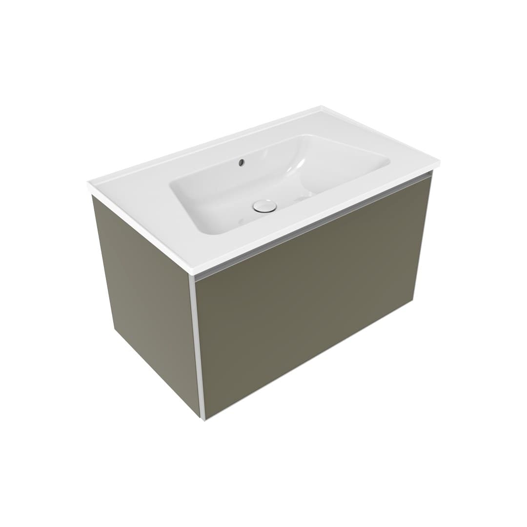 Flaminia BLOOM 85 + CUBIKA – Έπιπλο Νιπτήρα – Wall hung vanity unit cm 85×50 h 50 – 1 drawer – Verde Palude Matt (BCK879LVK)