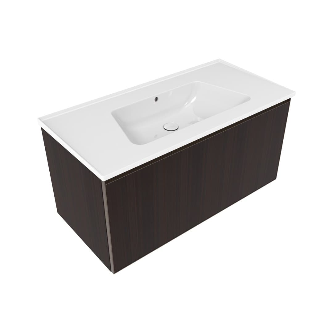Flaminia BLOOM 105 + CUBIKA – Έπιπλο Νιπτήρα – Wall hung vanity unit cm 105×50 h 50 – 1 drawer – Eucalipto (BCK893LEK)
