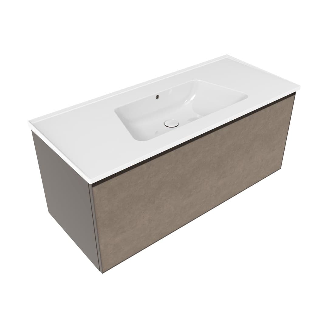 Flaminia BLOOM 120 + CUBIKA – Έπιπλο Νιπτήρα – Wall hung vanity unit cm 120×50 h 50 – 1 drawer – Fokos Terra Gres (BCK945GTK)