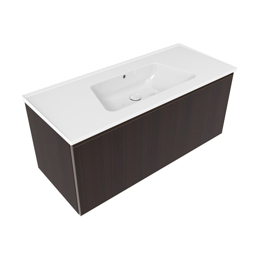 Flaminia BLOOM 120 + CUBIKA – Έπιπλο Νιπτήρα – Wall hung vanity unit cm 120×50 h 50 – 1 drawer – Eucalipto (BCK945LEK)