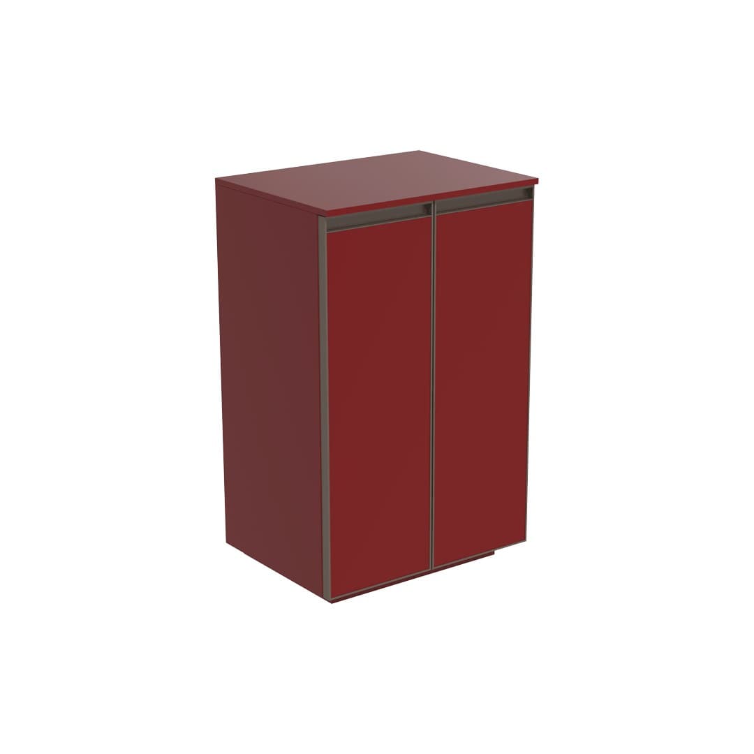 Flaminia CUBIKA 37 – H 78.5 – Ντουλάπι Μπάνιου – Free standing unit (50 cm) – 2 πόρτες – Bordeaux Matt (CKD108LRK)