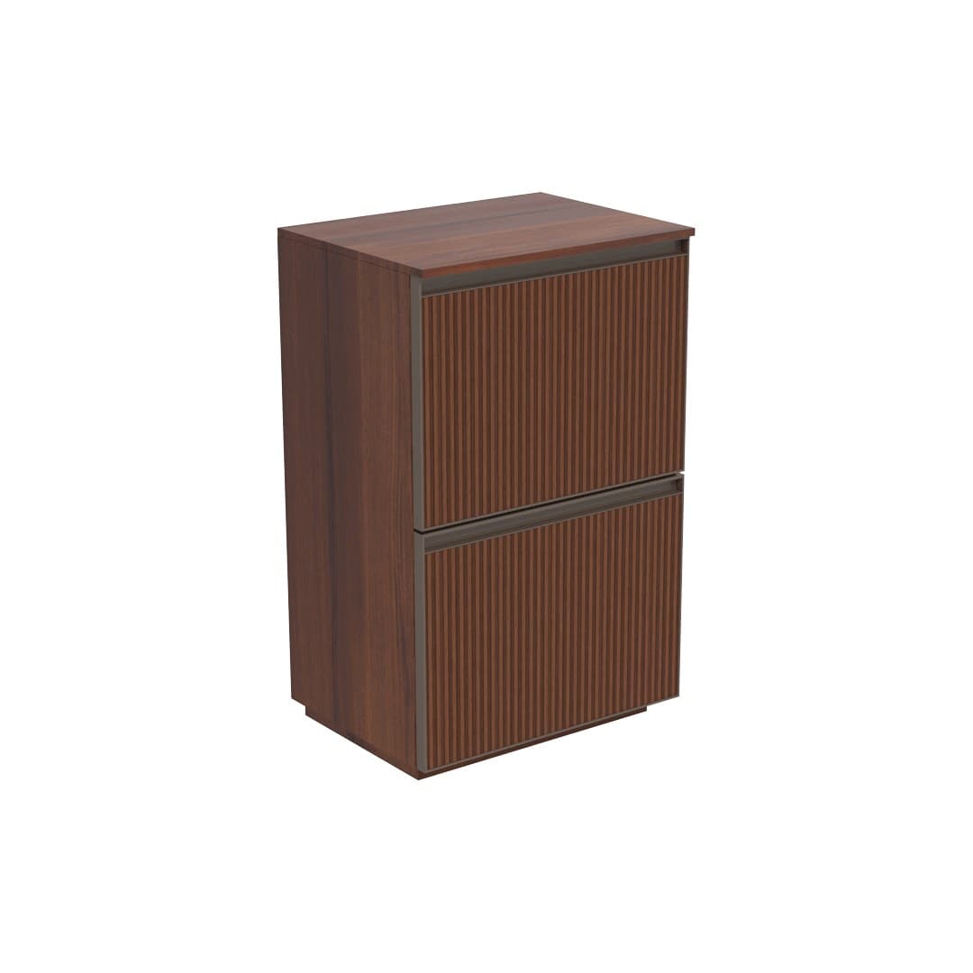 Flaminia CUBIKA 37 – H 78.5 – Ντουλάπι Μπάνιου – Free standing unit (50 cm) – 2 συρτάρια – Noce Greca (CKD151LNK)