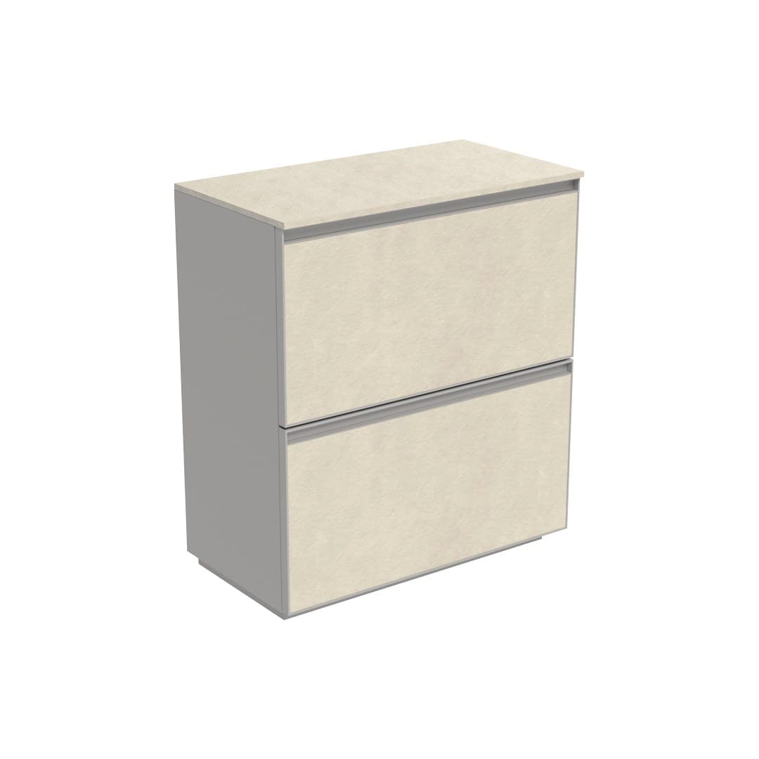 Flaminia CUBIKA 37 – H 78.5 – Ντουλάπι Μπάνιου – Free standing unit (70 cm) – 2 συρτάρια – Fokos Sale Gres (CKD157GSK)