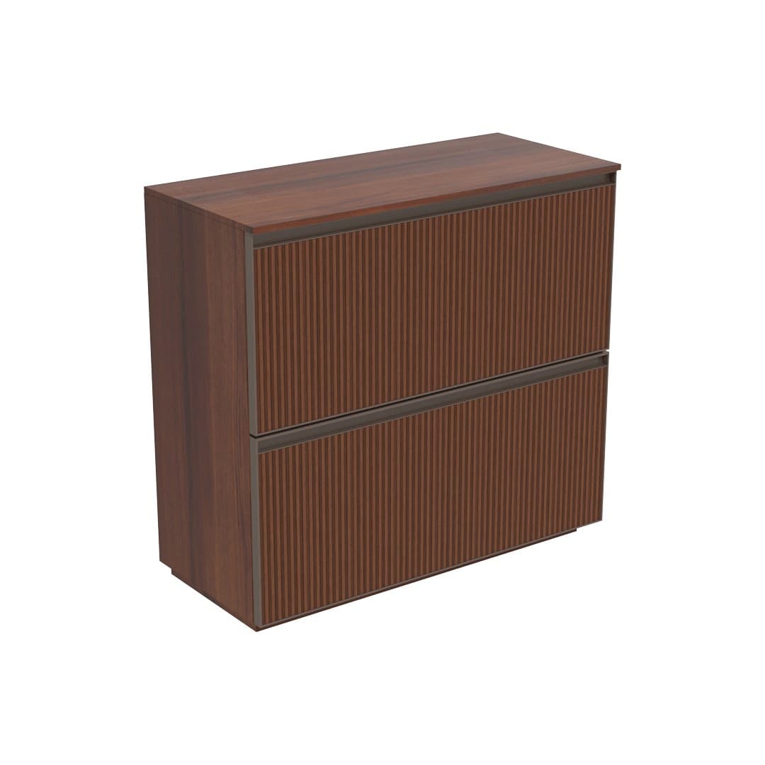 Flaminia CUBIKA 37 – H 78.5 – Ντουλάπι Μπάνιου – Free standing unit (85 cm) – Noce Greca (CKD163LNK)