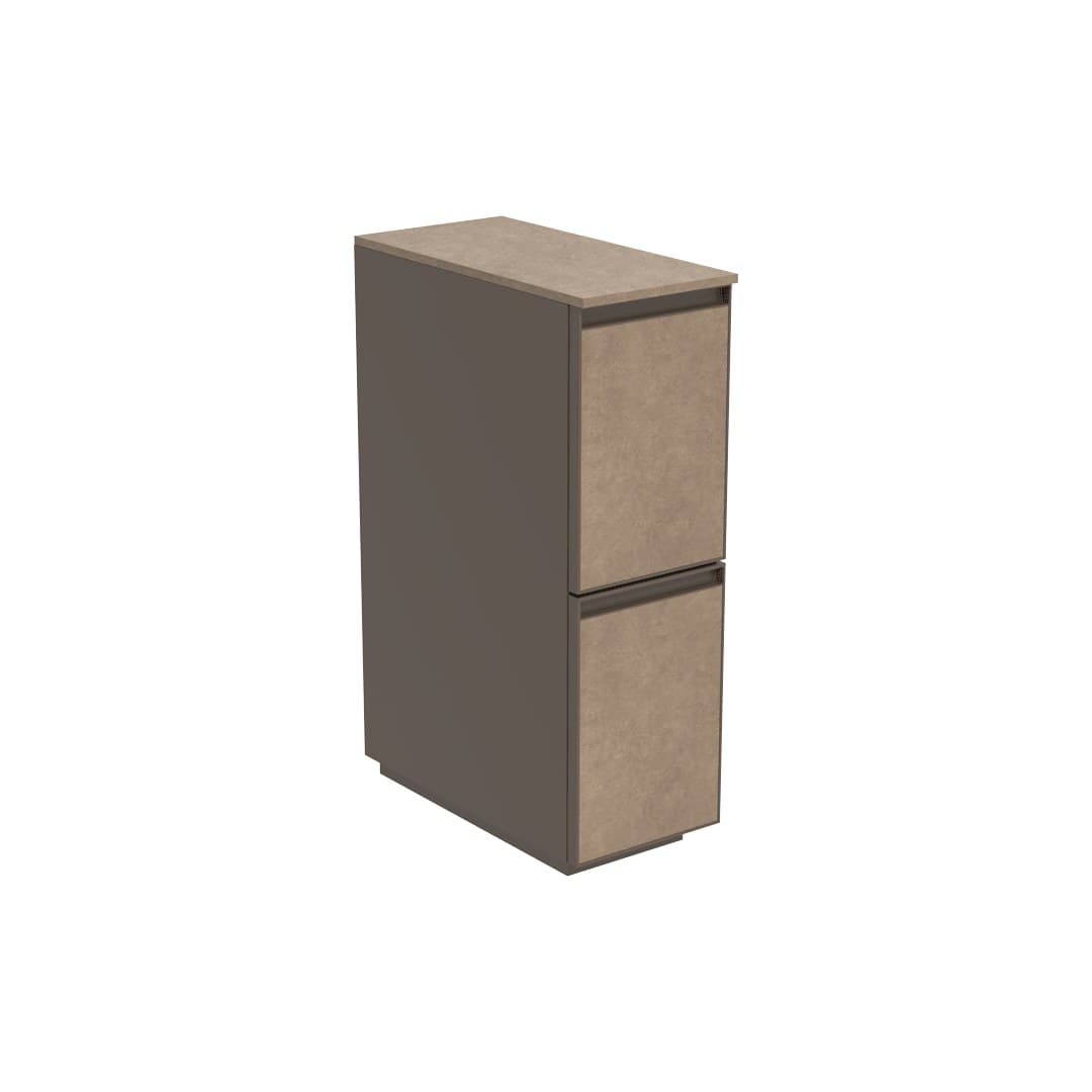 Flaminia CUBIKA 50 – H 78.5 – Ντουλάπι Μπάνιου – Free standing unit (25 cm) – 2 συρτάρια – Fokos Terra Gres (CKD173GTK)