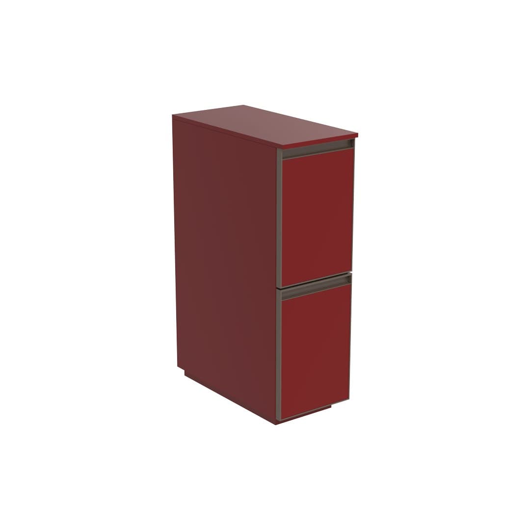 Flaminia CUBIKA 50 – H 78.5 – Ντουλάπι Μπάνιου – Free standing unit (25 cm) – 2 συρτάρια – Bordeaux Matt (CKD173LRK)