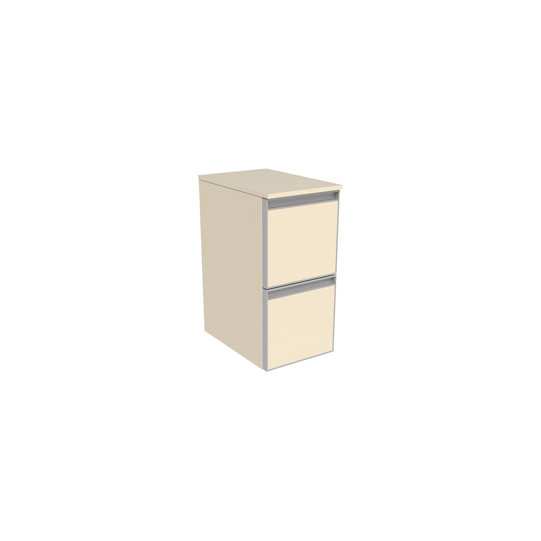 Flaminia CUBIKA 37 – H 50 – Ντουλάπι Μπάνιου – Wall-hung unit cm 25 – 2 συρτάρια – Juta Matt (CKD404LJK)
