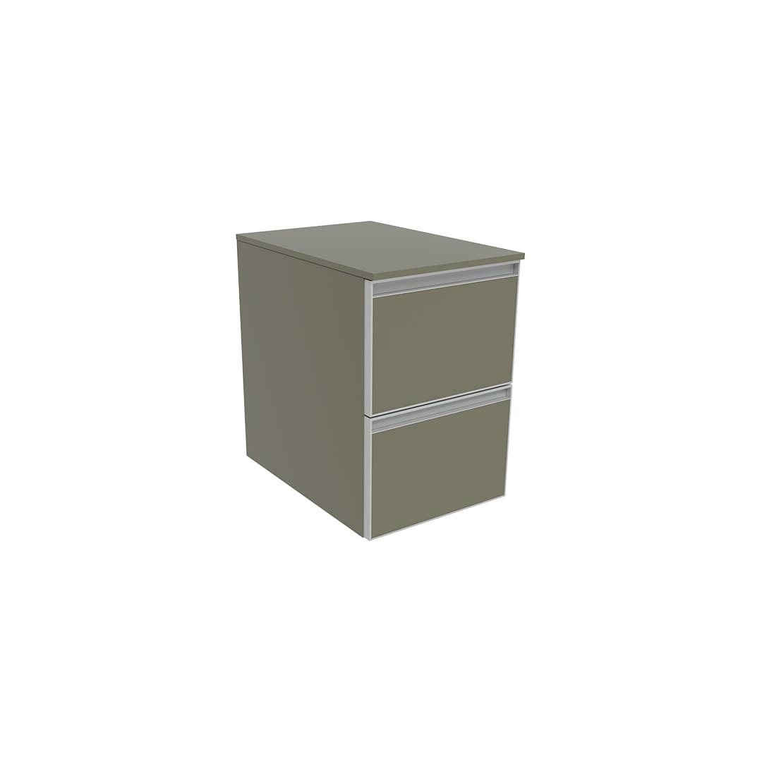 Flaminia CUBIKA 50 – H 50 – Ντουλάπι Μπάνιου – Wall-hung unit cm 35 – 2 συρτάρια – Verde Palude Matt (CKD411LVK)