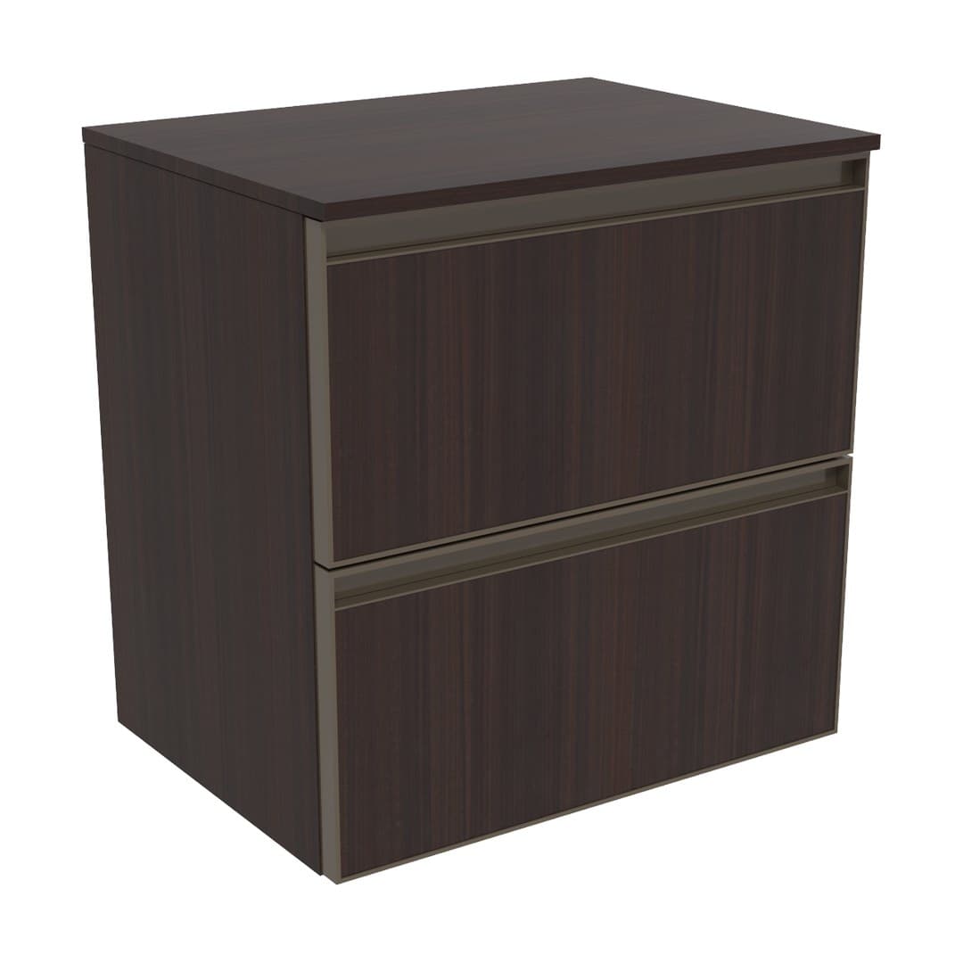 Flaminia CUBIKA 37 – H 50 – Ντουλάπι Μπάνιου – Wall-hung unit cm 50 – 2 συρτάρια – Eucalipto (CKD416LEK)