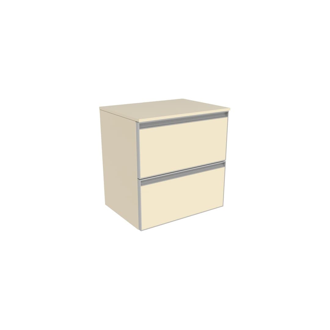 Flaminia CUBIKA 37 – H 50 – Ντουλάπι Μπάνιου – Wall-hung unit cm 50 – 2 συρτάρια – Juta Matt (CKD416LJK)