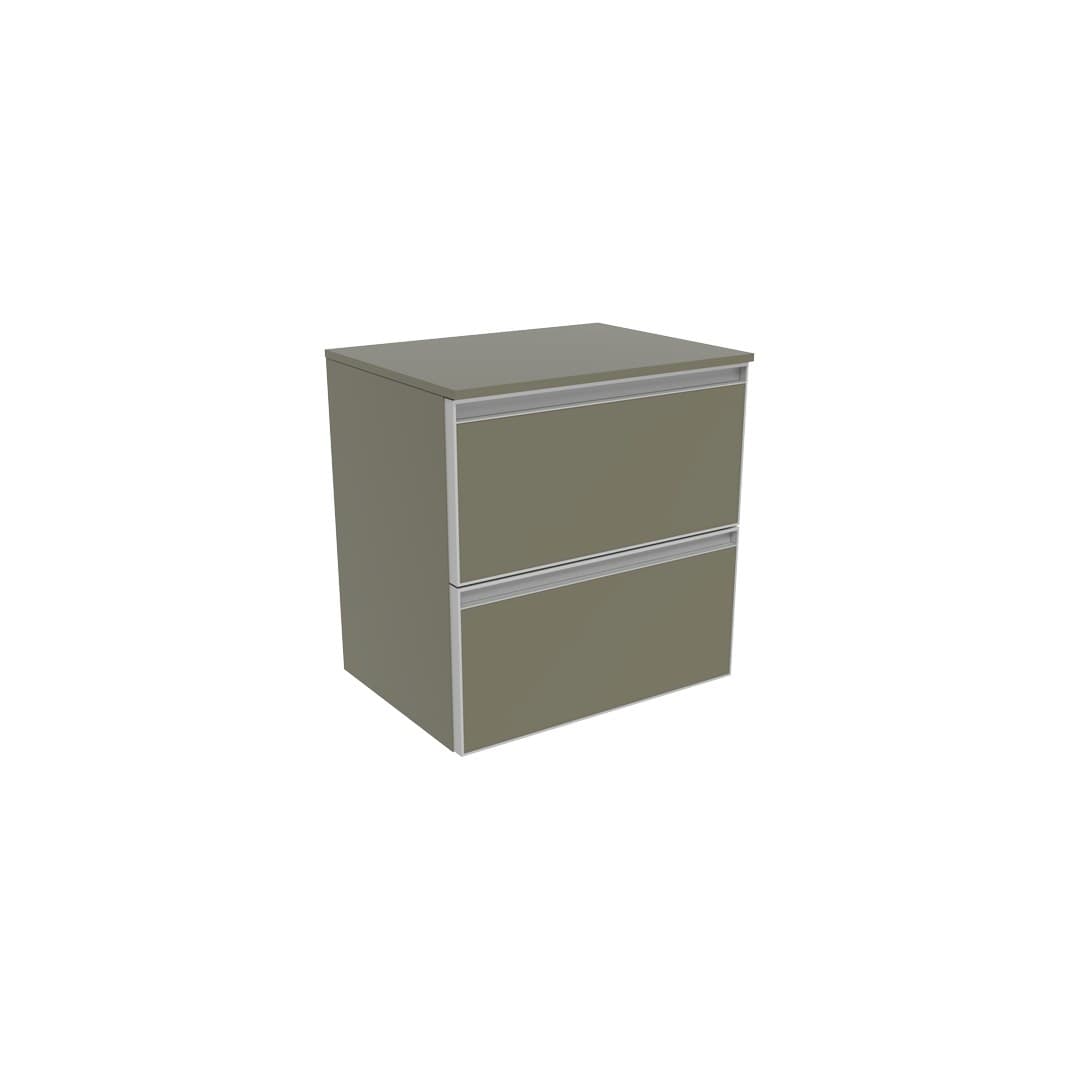 Flaminia CUBIKA 37 – H 50 – Ντουλάπι Μπάνιου – Wall-hung unit cm 50 – 2 συρτάρια – Verde Palude Matt (CKD416LVK)