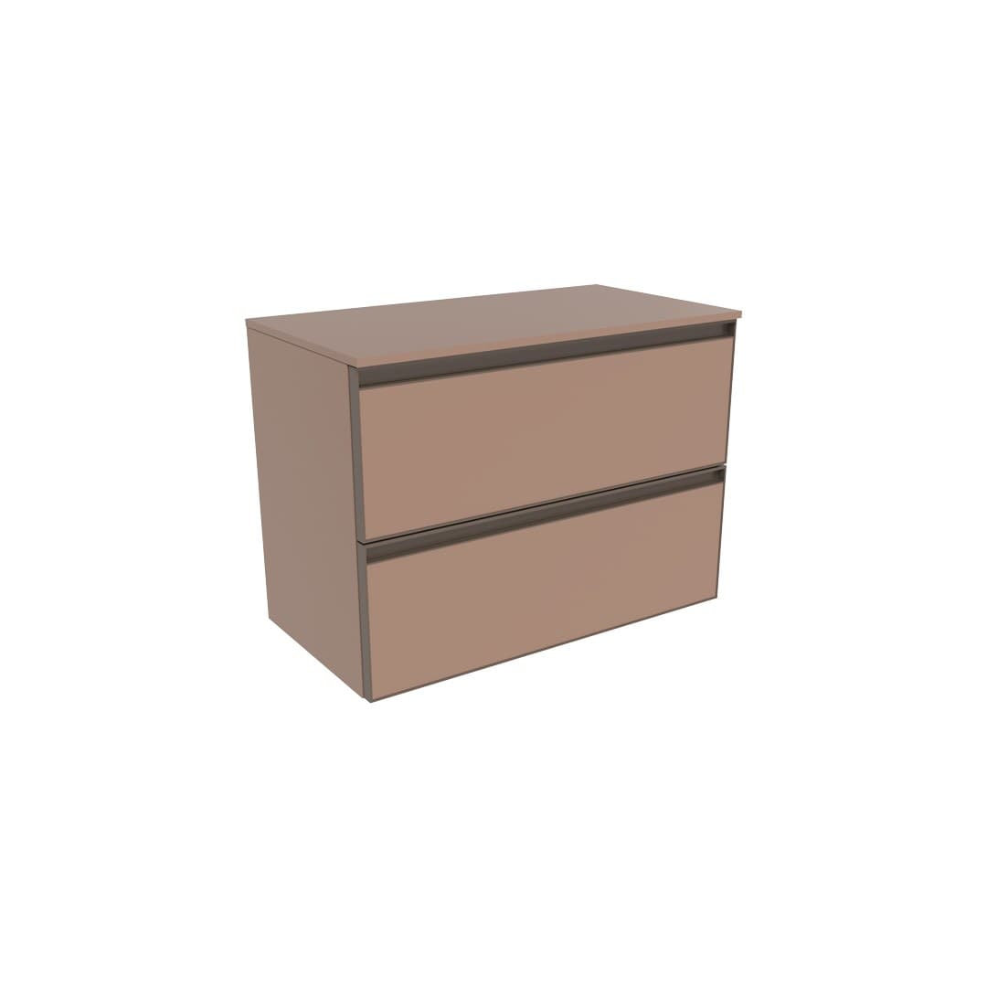Flaminia CUBIKA 37 – H 50 – Ντουλάπι Μπάνιου – Wall-hung unit cm 70 – 2 συρτάρια – Cipria Matt (CKD424KLC)