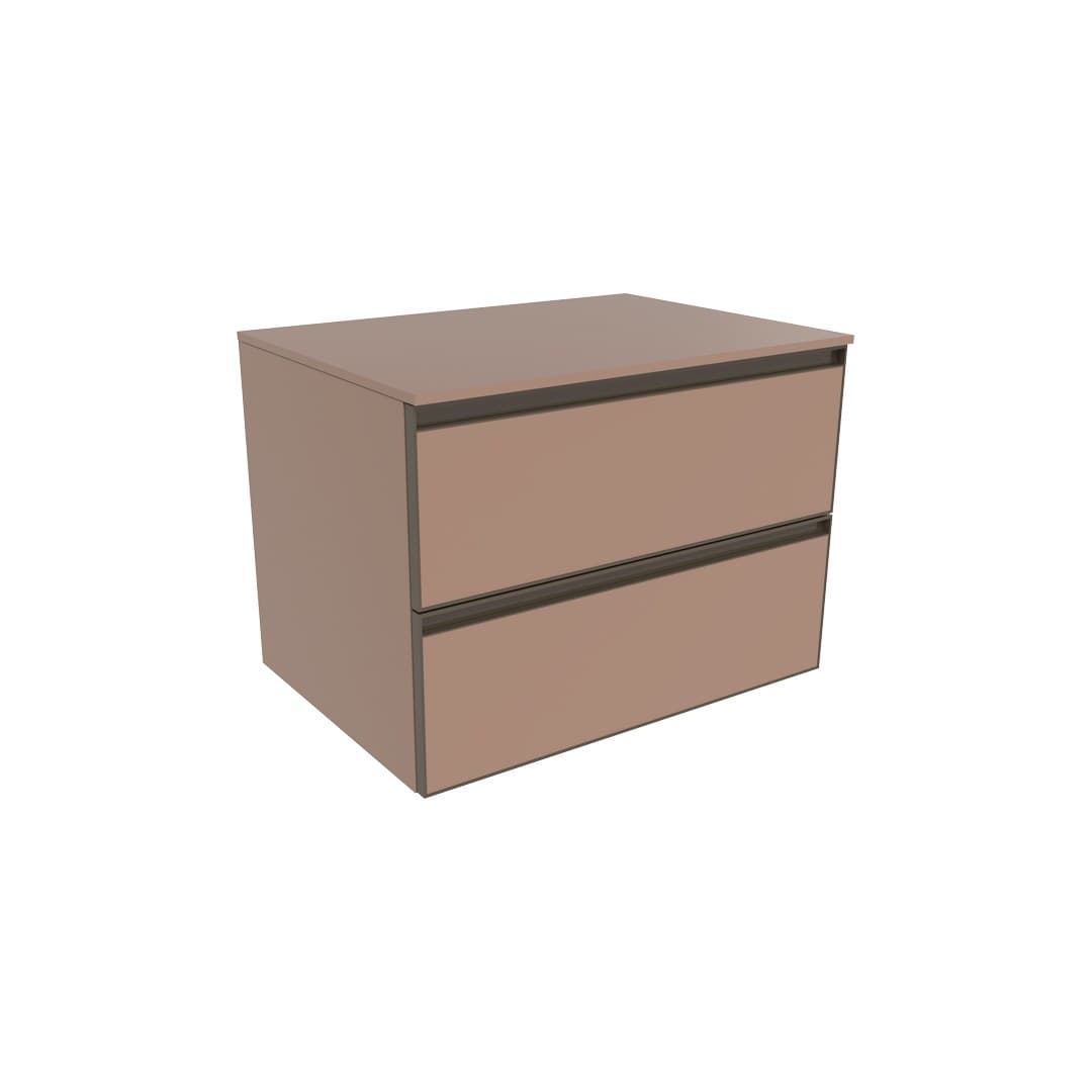 Flaminia CUBIKA 50 – H 50 – Ντουλάπι Μπάνιου – Wall-hung unit cm 70 – 2 συρτάρια – Cipria Matt (CKD425KLC)