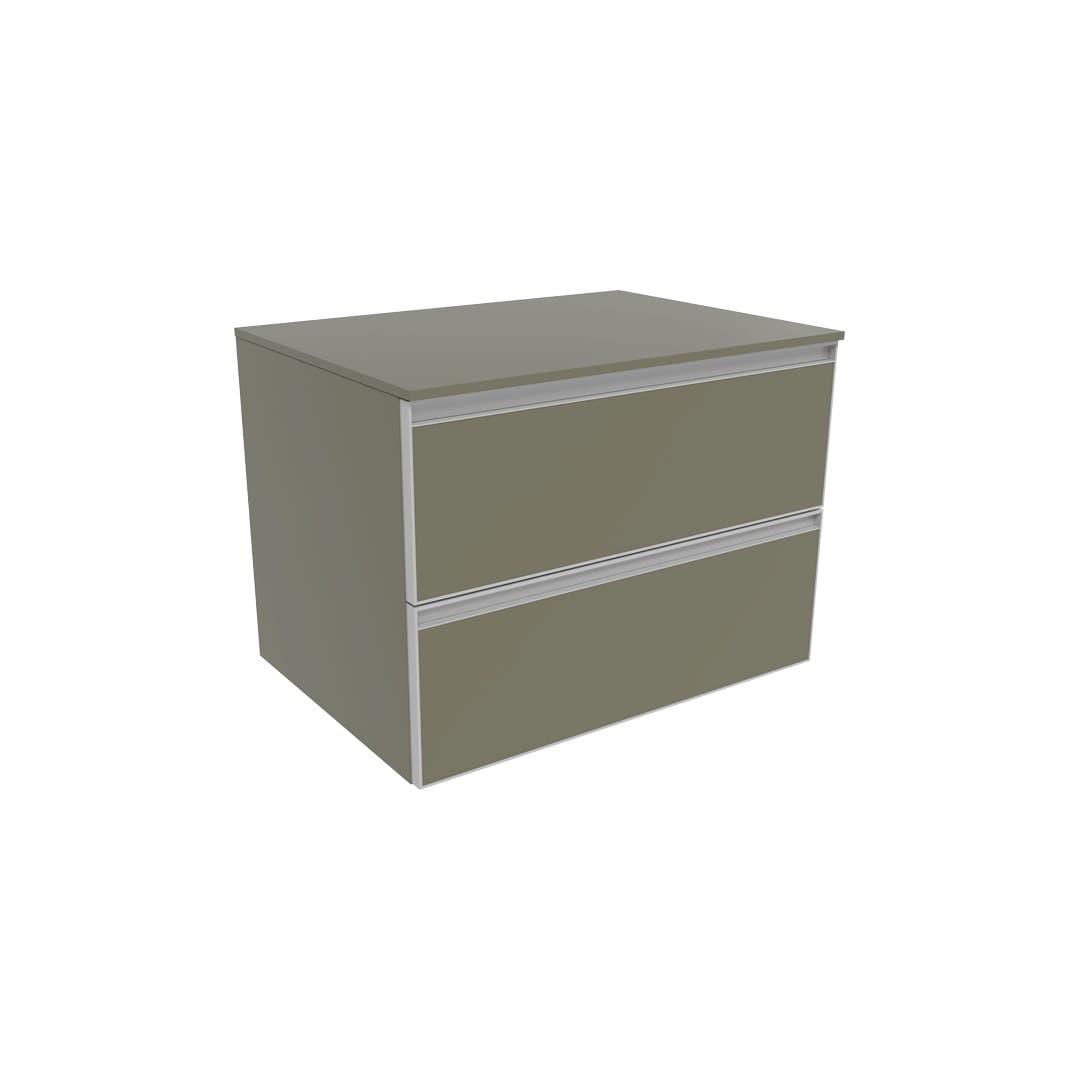 Flaminia CUBIKA 50 – H 50 – Ντουλάπι Μπάνιου – Wall-hung unit cm 70 – 2 συρτάρια – Verde Palude Matt (CKD425LVK)