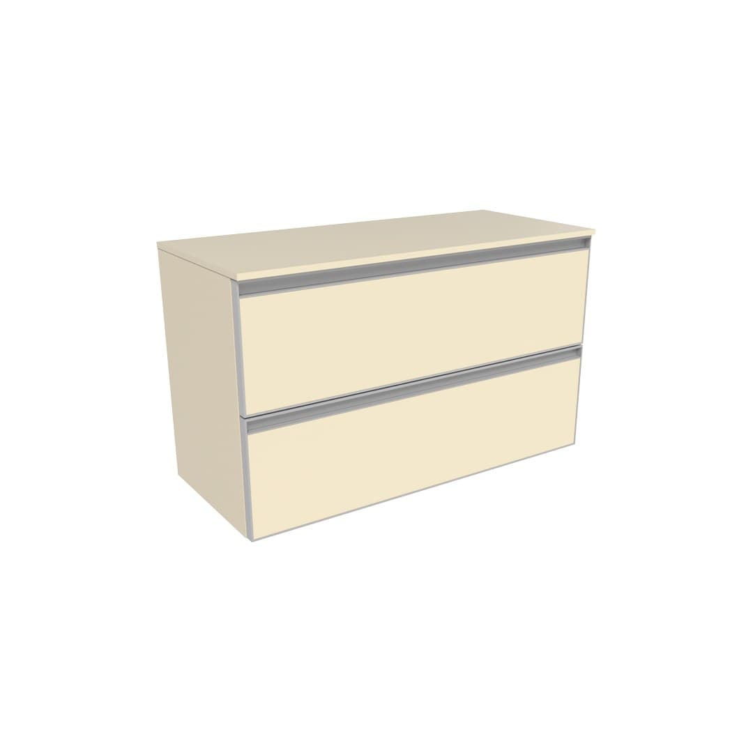 Flaminia CUBIKA 37 – H 50 – Ντουλάπι Μπάνιου – Wall-hung unit cm 85 – 2 συρτάρια – Juta Matt (CKD428LJK)