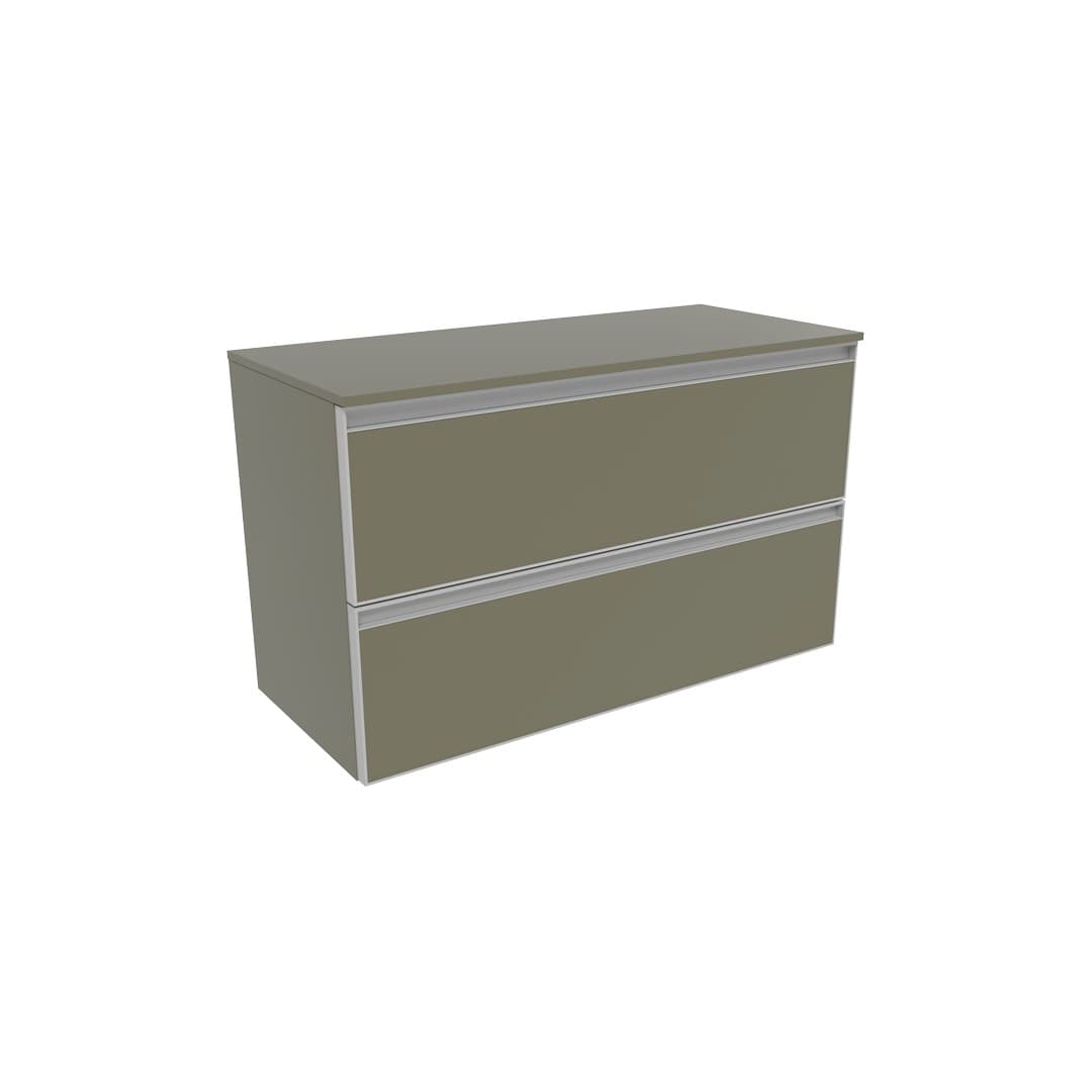 Flaminia CUBIKA 37 – H 50 – Ντουλάπι Μπάνιου – Wall-hung unit cm 85 – 2 συρτάρια – Verde Palude Matt (CKD428LVK)