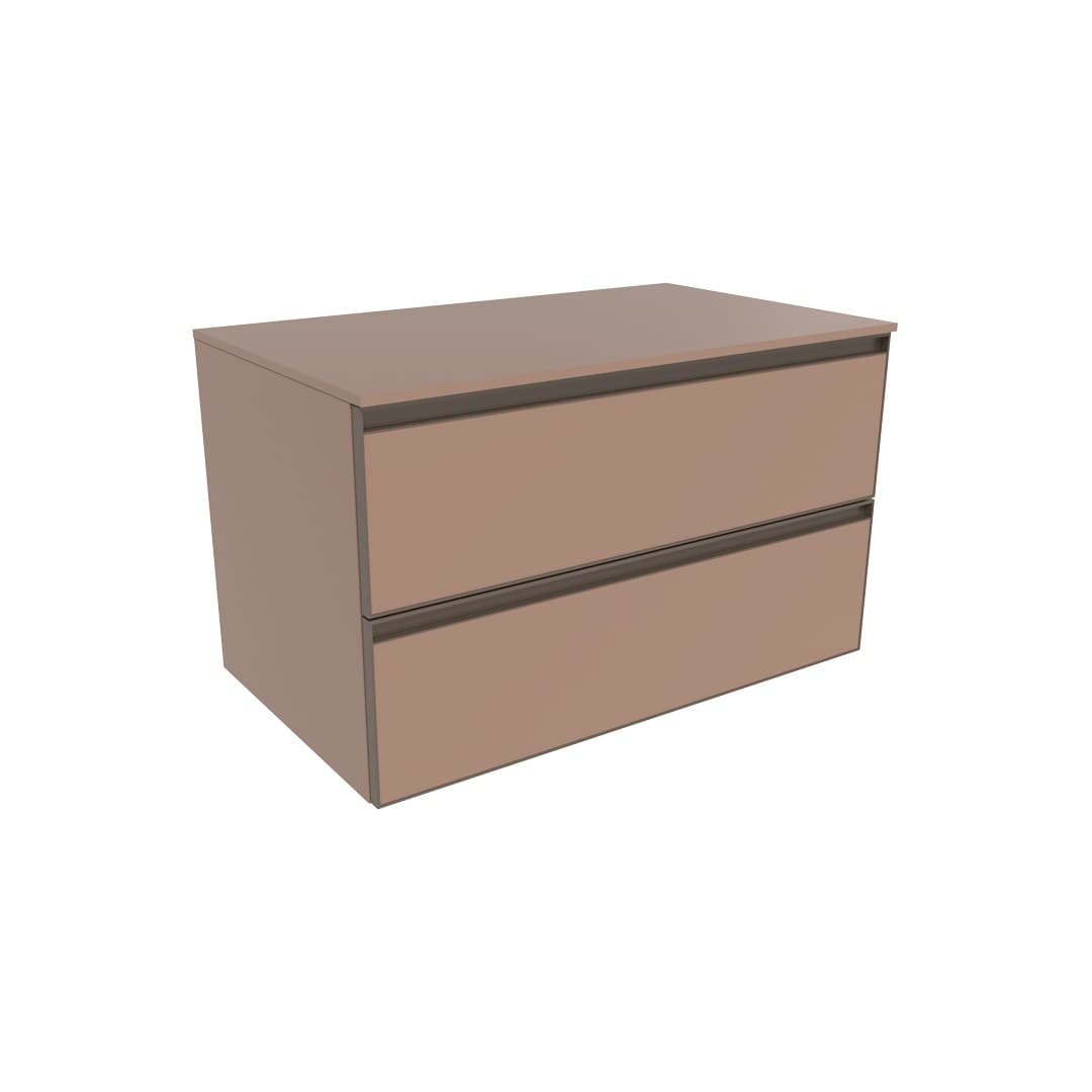 Flaminia CUBIKA 50 – H 50 – Ντουλάπι Μπάνιου – Wall-hung unit cm 85 – 2 συρτάρια – Cipria Matt (CKD429KLC)