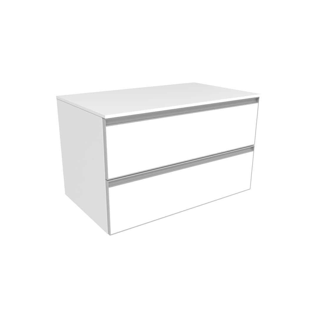 Flaminia CUBIKA 50 – H 50 – Ντουλάπι Μπάνιου – Wall-hung unit cm 85 – 2 συρτάρια – Matt White (CKD429LBK)
