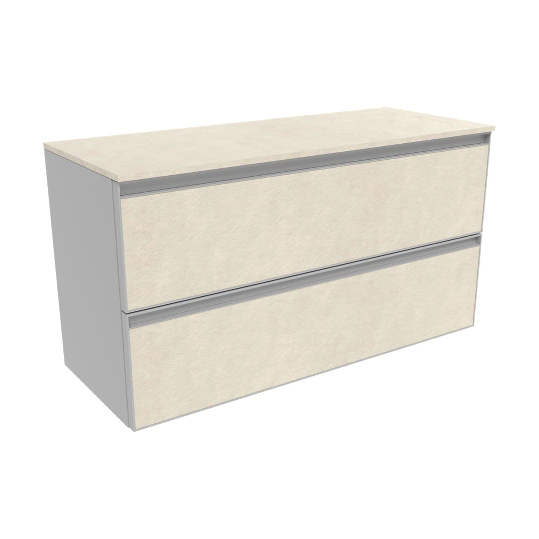 Flaminia CUBIKA 37 – H 50 – Ντουλάπι Μπάνιου – Wall-hung unit cm 95 – 2 συρτάρια – Fokos Sale Gres (CKD432GSK)