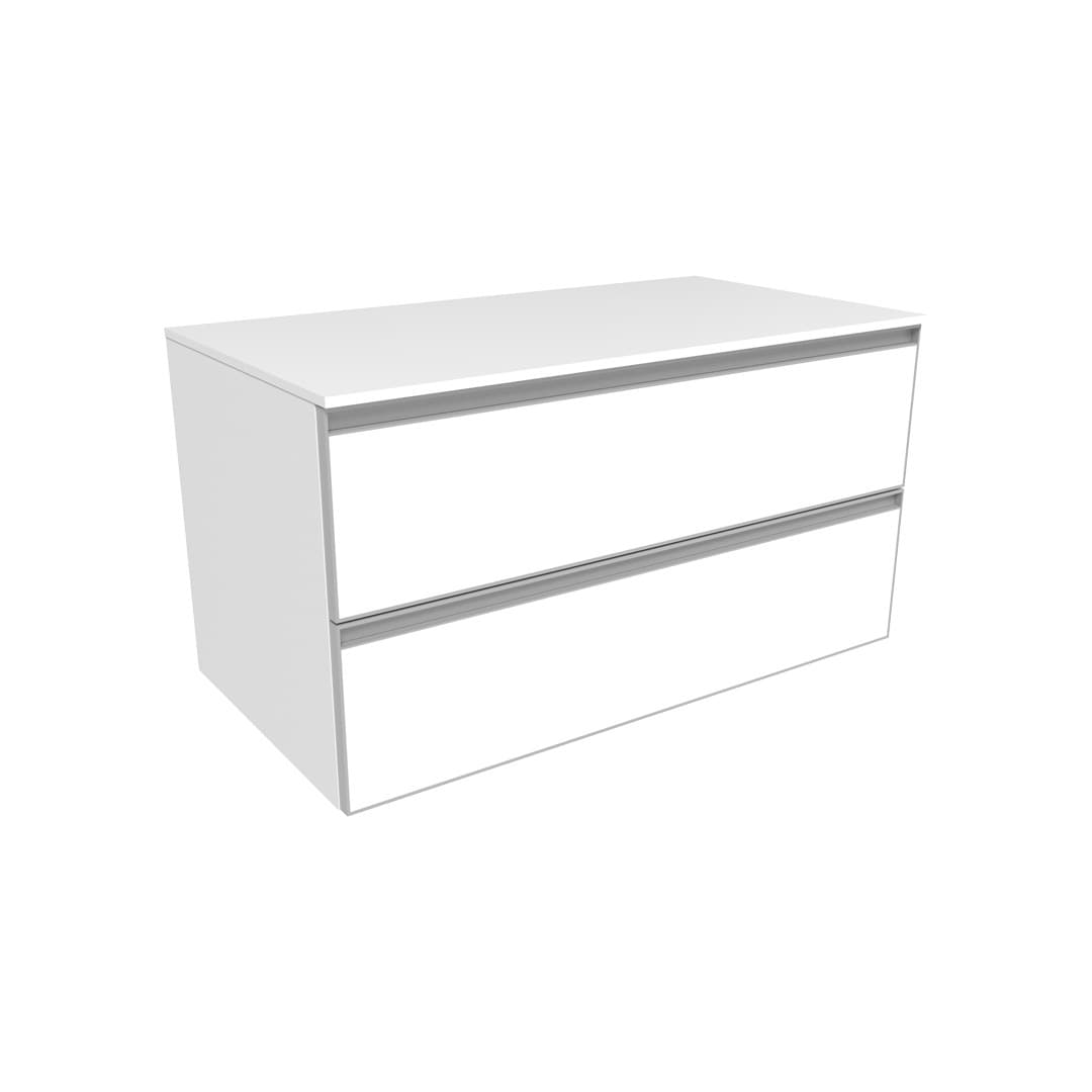 Flaminia CUBIKA 50 – H 50 – Ντουλάπι Μπάνιου – Wall-hung unit cm 95 – 2 συρτάρια – Matt White (CKD433LBK)