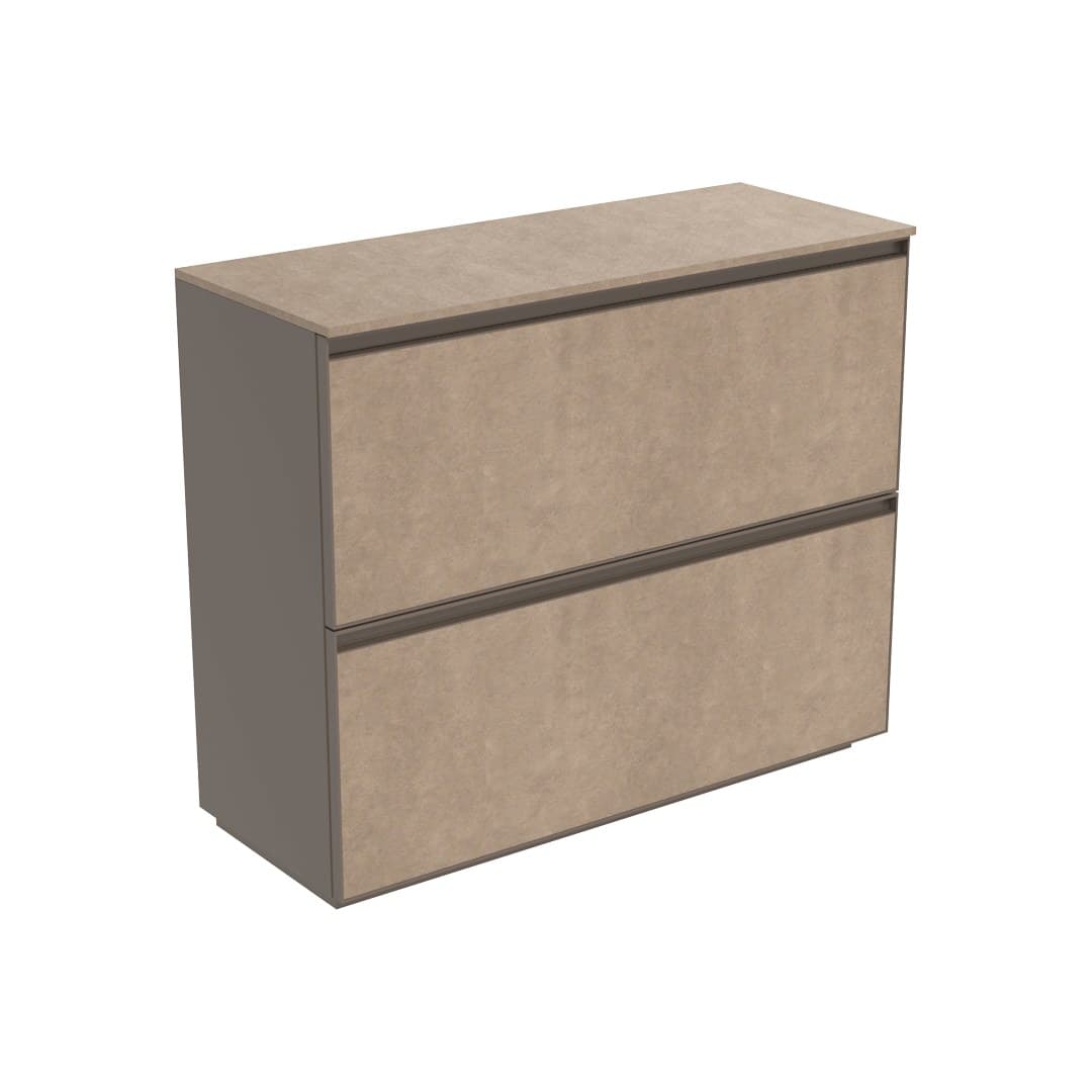Flaminia CUBIKA 37 – H 78.5 – Έπιπλο Νιπτήρα – Free standing vanity unit 95 cm – Fokos Terra Gres (CKD750GTK)
