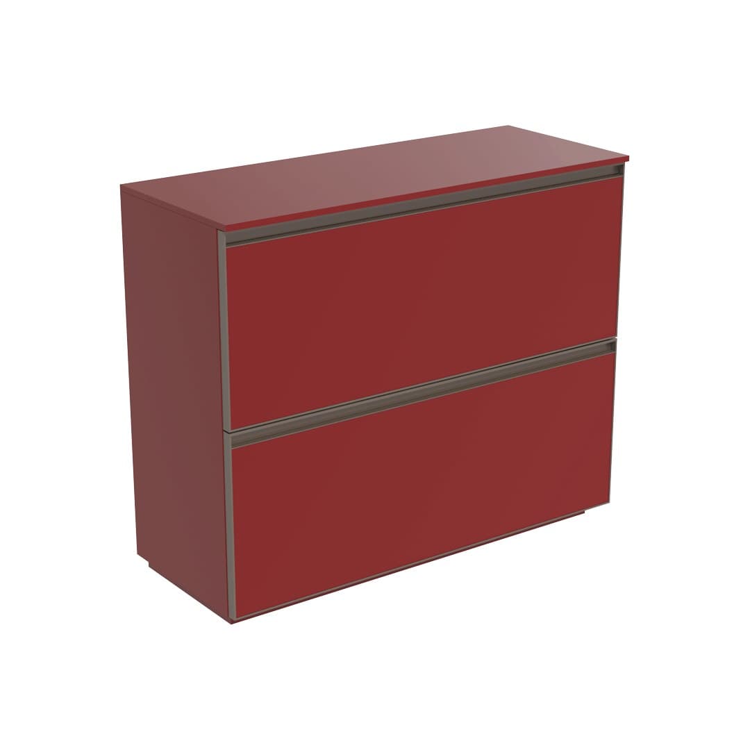 Flaminia CUBIKA 37 – H 78.5 – Έπιπλο Νιπτήρα – Free standing vanity unit 95 cm – Bordeaux Matt (CKD750LBK)