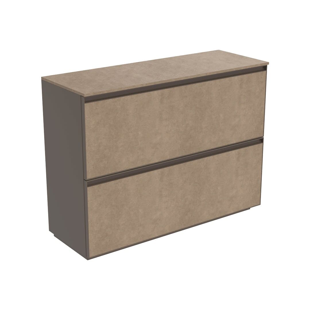 Flaminia CUBIKA 37 – H 78.5 – Έπιπλο Νιπτήρα – Free standing vanity unit 105 cm – Fokos Terra Gres (CKD753GTK)