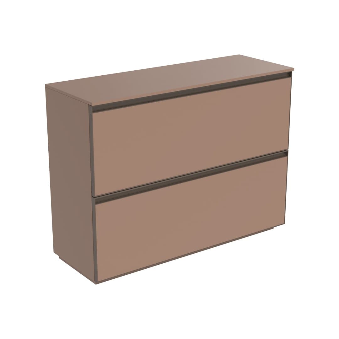 Flaminia CUBIKA 37 – H 78.5 – Έπιπλο Νιπτήρα – Free standing vanity unit 105 cm – Cipria Matt (CKD753KLC)