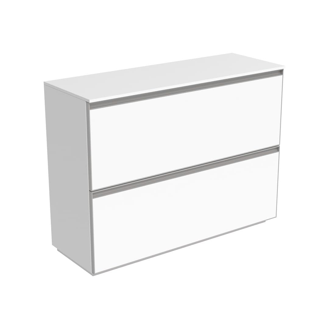 Flaminia CUBIKA 37 – H 78.5 – Έπιπλο Νιπτήρα – Free standing vanity unit 105 cm – Matt White (CKD753LBK)