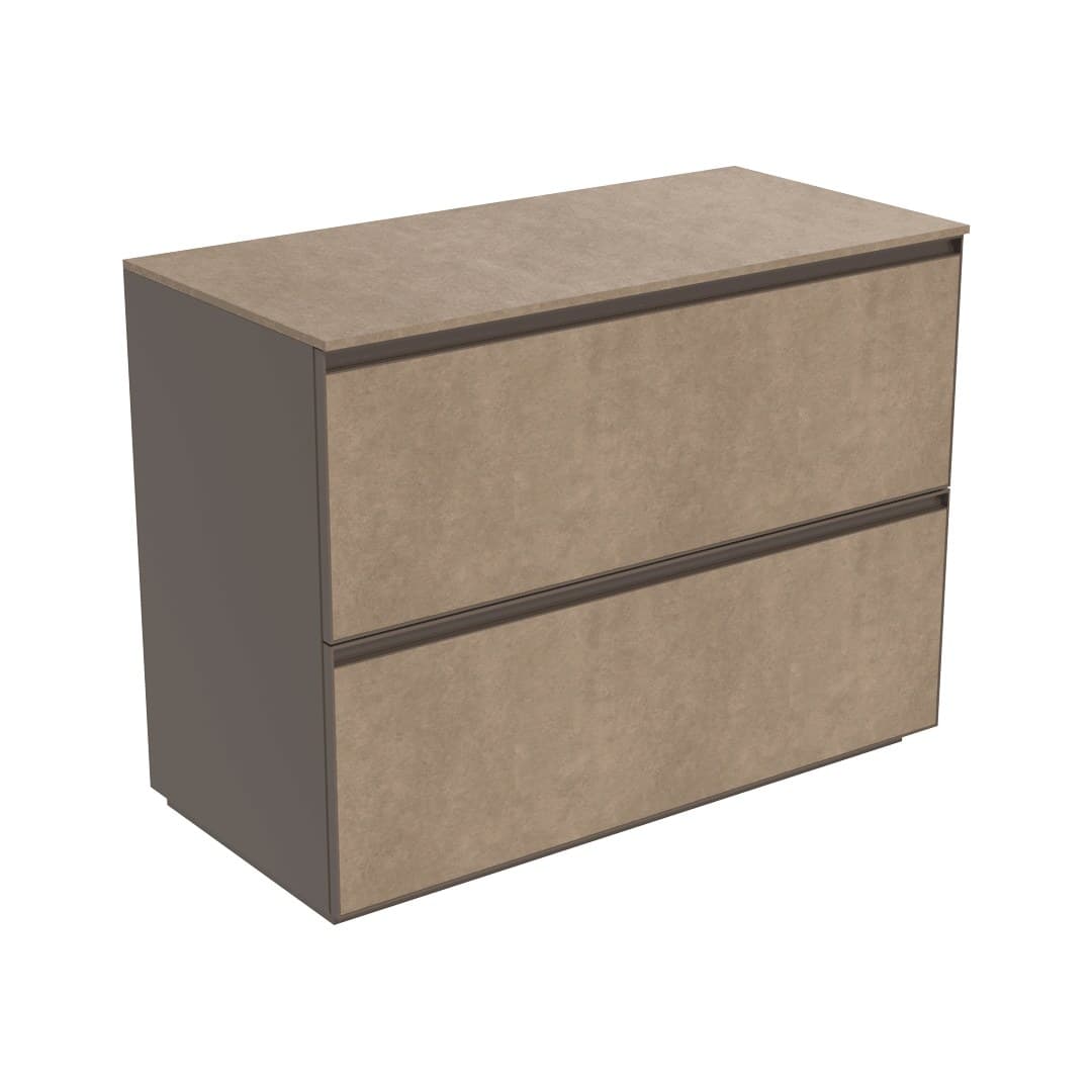 Flaminia CUBIKA 50 – H 78.5 – Έπιπλο Νιπτήρα – Free standing vanity unit 105 cm – Fokos Terra Gres (CKD754GTK)