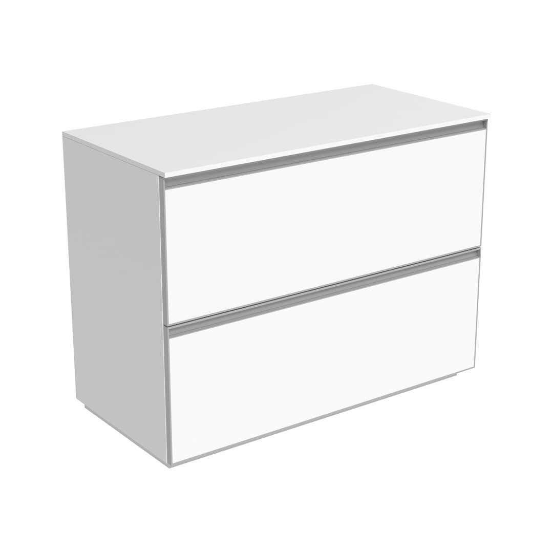 Flaminia CUBIKA 50 – H 78.5 – Έπιπλο Νιπτήρα – Free standing vanity unit 105 cm – Matt White (CKD754LBK)