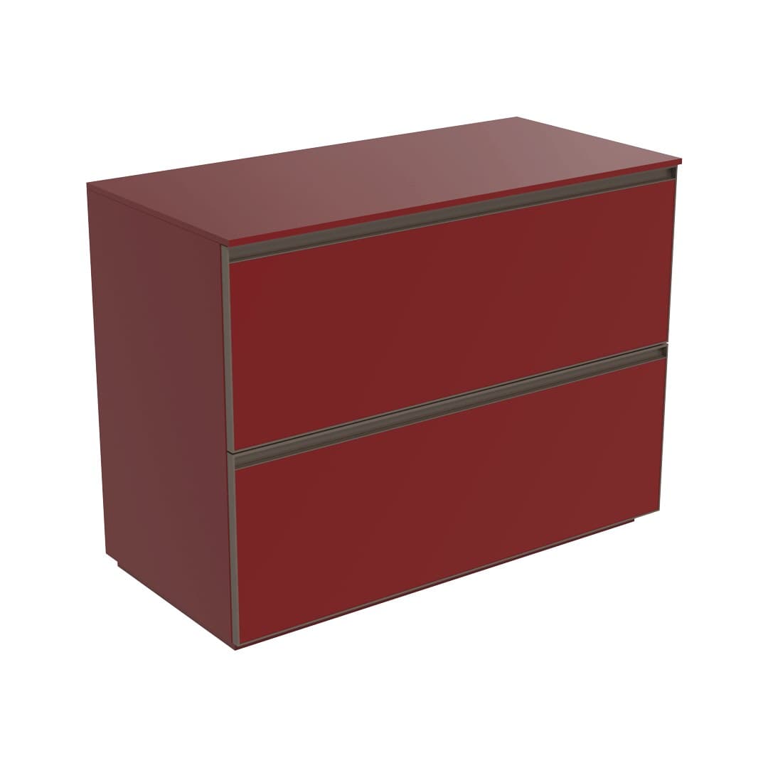 Flaminia CUBIKA 50 – H 78.5 – Έπιπλο Νιπτήρα – Free standing vanity unit 105 cm – Bordeaux Matt (CKD754LRK)