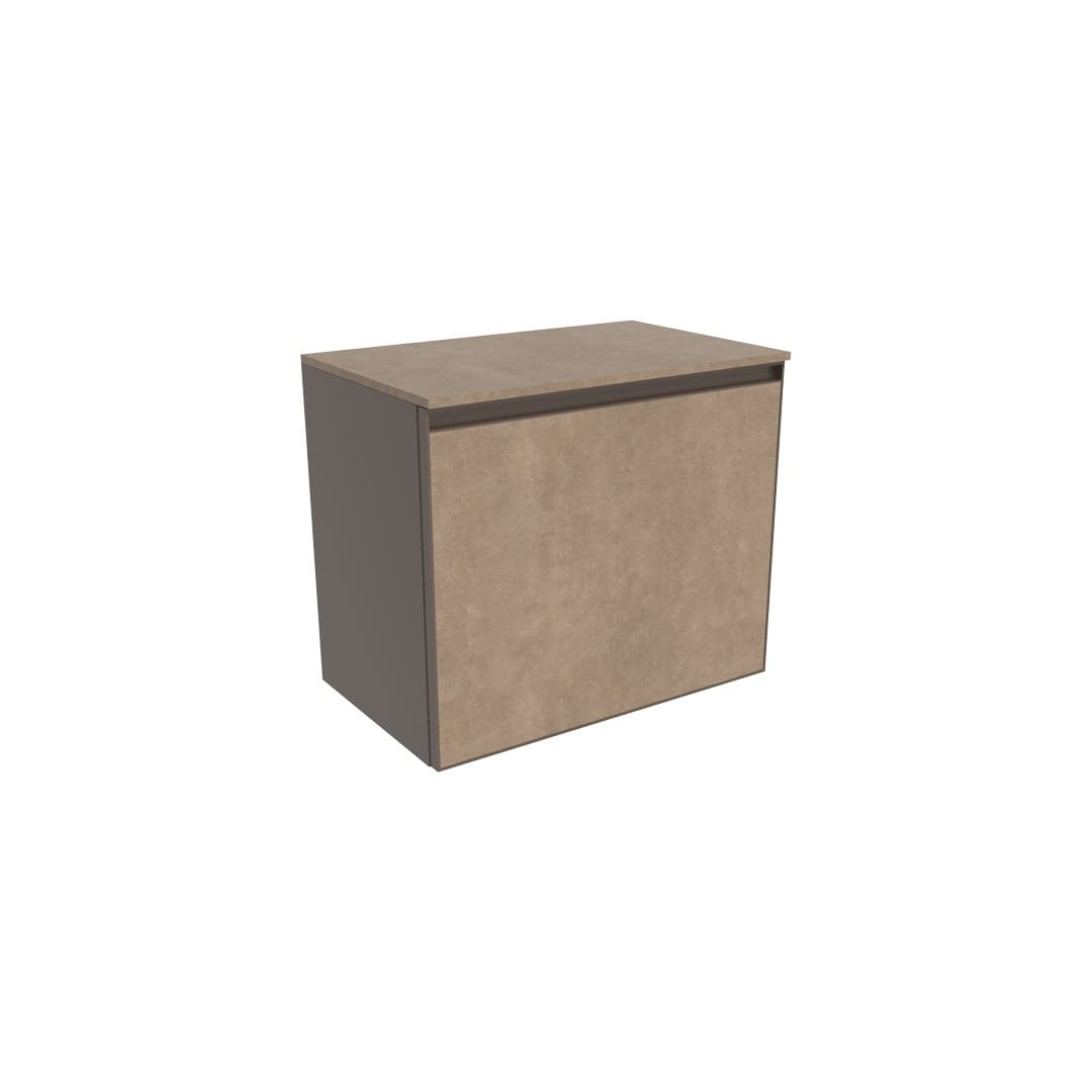 Flaminia CUBIKA 37 – H 50 – Έπιπλο Νιπτήρα – Wall-hung vanity unit 60 cm – 1 συρτάρι – Fokos Terra Gres (CKD800GTK)