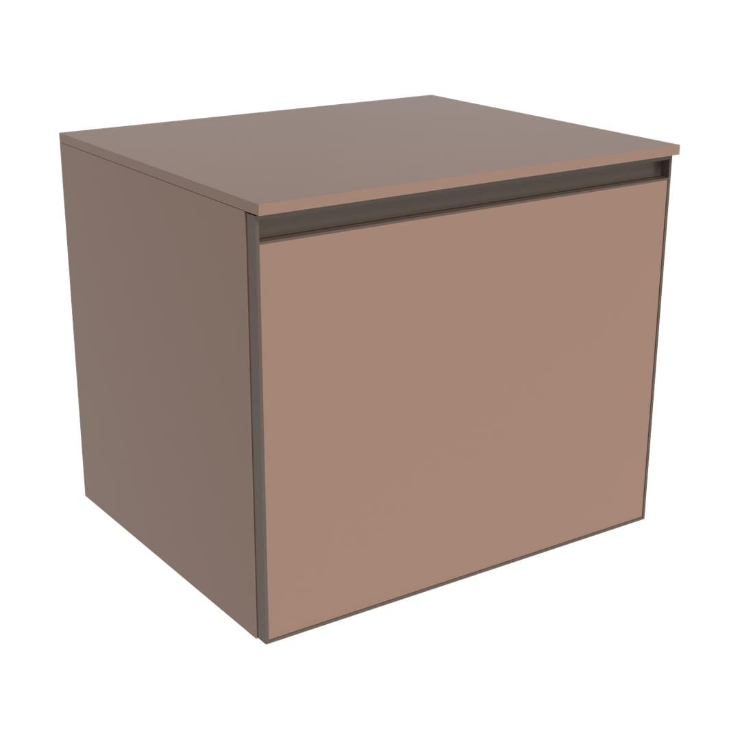 Flaminia CUBIKA 50 – H 50 – Έπιπλο Νιπτήρα – Wall-hung vanity unit 60 cm – 1 συρτάρι – Cipria Matt (CKD801KLC)