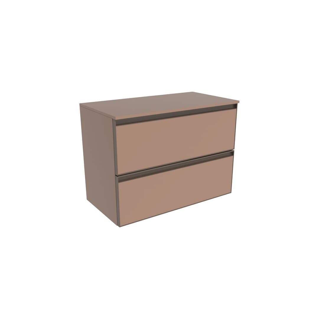 Flaminia CUBIKA 37 – H 50 – Έπιπλο Νιπτήρα – Wall-hung vanity unit 70 cm – 2 συρτάρια – Cipria Matt (CKD808KLC)